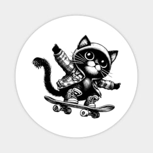 Skater cat Magnet